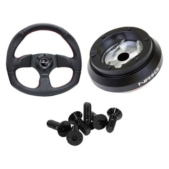 NRG Innovations® - 3-Pc Race Style Steering Wheel Kit