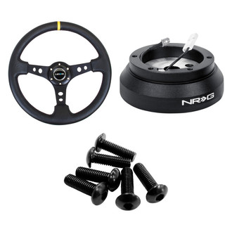 NRG Innovations® - 3-Pc Reinforced Center Mark Steering Wheel Kit