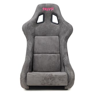 NRG Innovations® - PRISMA™ Series Gun Metal Fiberglass Full Bucket Alcantara Racing Seat, Large