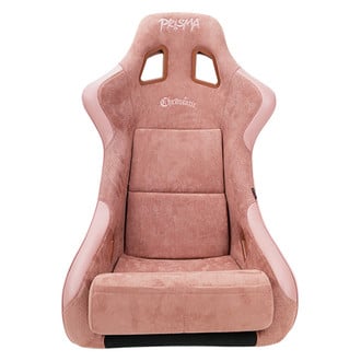 NRG Innovations® - PRISMA™ Chromatic Series Mauve Fiberglass Full Bucket Alcantara Racing Seat, Large