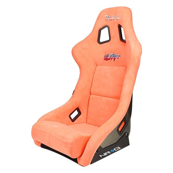 NRG Innovations® - ULTRA Series Peach Fiberglass Full Bucket Alcantara Racing Seat, Large