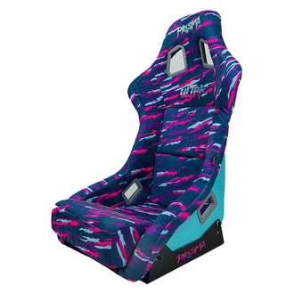 NRG Innovations® - Prisma-Ultra™ Series Battle Inspired Print Full Bucket Alcantara Racing Seat, Medium