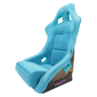 NRG Innovations® - PRISMA™ Chromatic Series Dark Teal Fiberglass Full Bucket Alcantara Racing Seat, Medium