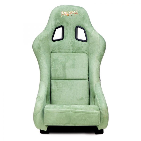 NRG Innovations® - PRISMA™ Series Olive Fiberglass Full Bucket Alcantara Racing Seat, Medium