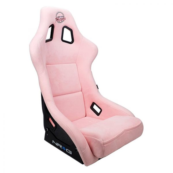 NRG Innovations® - PRISMA™ Series Pink Fiberglass Full Bucket Alcantara Racing Seat, Medium