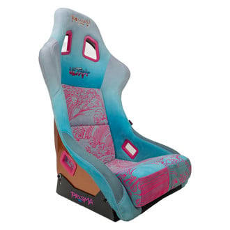 NRG Innovations® - Prisma-Ultra™ Series Wave Inspired Print Full Bucket Alcantara Racing Seat, Medium