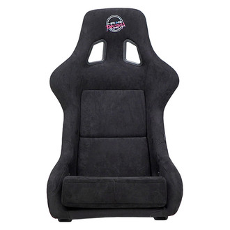 NRG Innovations® - PRISMA™ Series Black Fiberglass Full Bucket Alcantara Racing Seat, XLarge