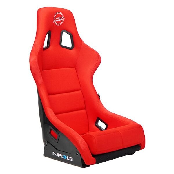 NRG Innovations® - XL Fiberglass Full Bucket Racing Seat, Red