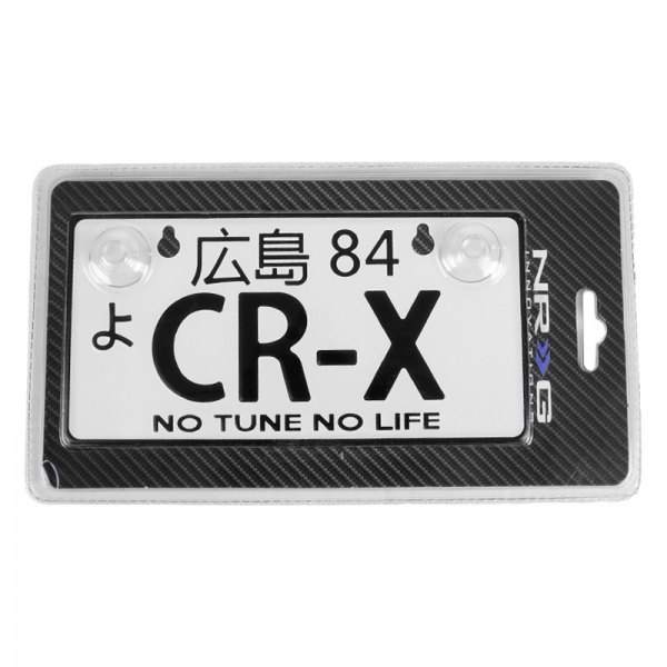 NRG Innovations® - JDM Style Mini License Plate with CRX Logo