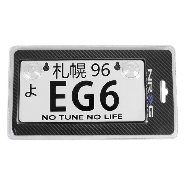 NRG Innovations® - JDM Style Mini License Plate with EG6 Logo