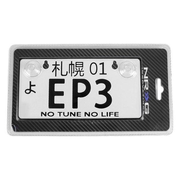 NRG Innovations® - JDM Style Mini License Plate with EP3 Logo