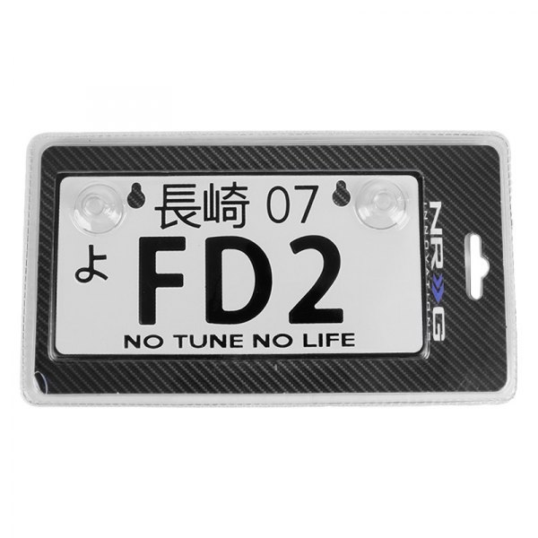 NRG Innovations® - JDM Style Mini License Plate with FD2 Logo