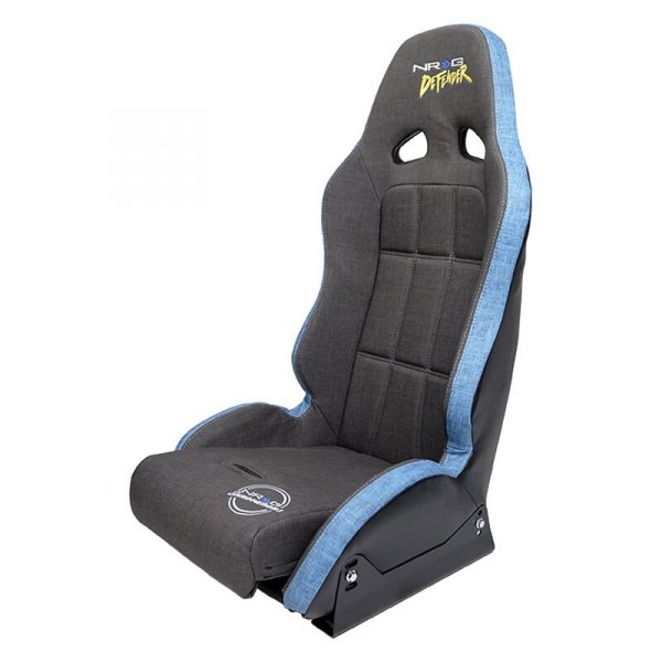 NRG Innovations® - GTS Retro Series Yellow Fiberglass Bucket Racing Seat, Black PVC Leather
