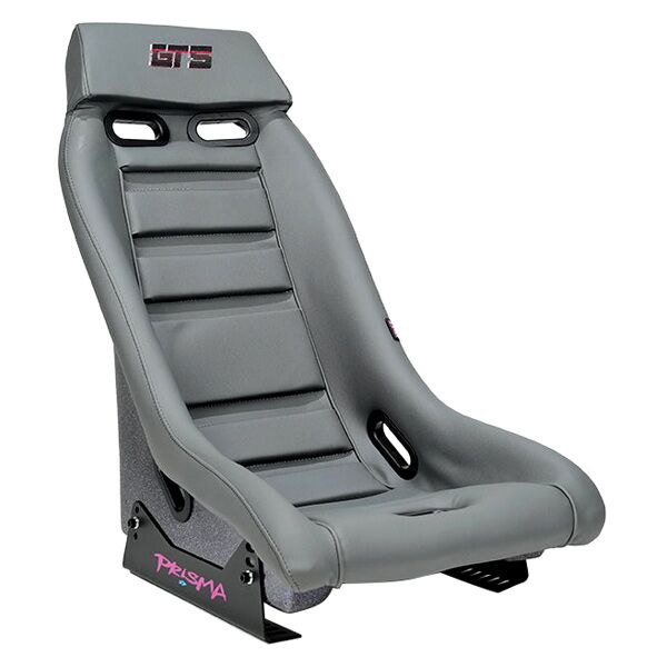 NRG Innovations® - GTS Retro Series Multi Color Fiberglass Bucket Racing Seat, Gunmetal PVC Leather