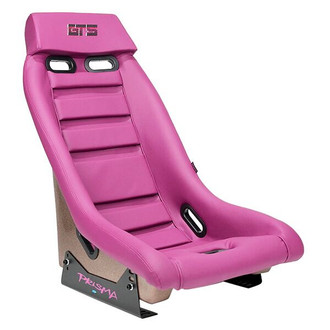 NRG Innovations® - GTS Retro Series Rose Gold Fiberglass Bucket Racing Seat, Wine PVC Leather