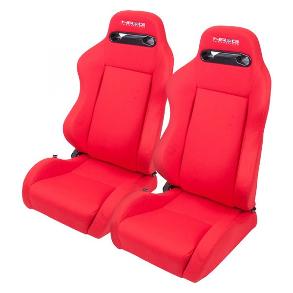 NRG Innovations® - Type-R Series Sport Seats, Red, Fabric