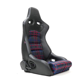 NRG Innovations® - PRISMA™ Series Reclinable Bucket Racing Seats, Tartan Fabric
