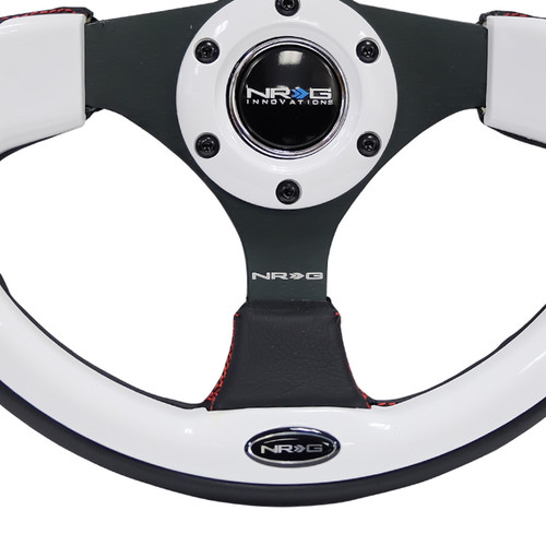 NRG Innovations Reinforced Alcantara Steering Wheel 320mm With Yellow Center Mark - RST-012SA-Y
