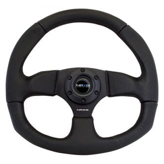 NRG Innovations® - 3-Spoke D-Shape Reinforced Steering Wheel