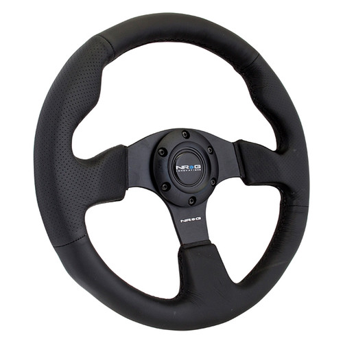 NRG Innovations® - 3-Spoke Race Style Reinforced Steering Wheel