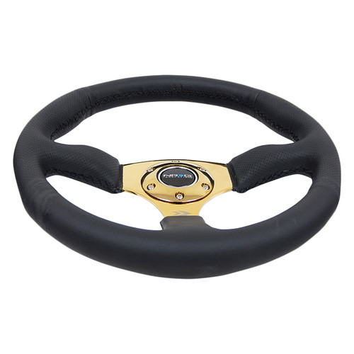 NRG Innovations® - 3-Spoke Reinforced Steering Wheel with Comfort Grip