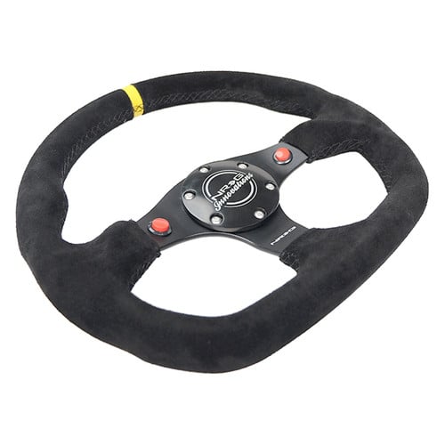 NRG 320mm Flat Bottom Steering Wheel Suede – Leroy Engineering