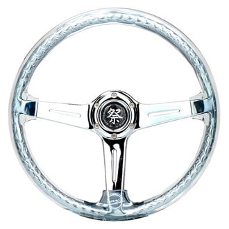 NRG Innovations® - 3-Spoke Matsuri Clear Acrylic Reinforced Steering Wheel