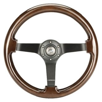 NRG Innovations® - 3-Spoke Classic Wood Grain Reinforced Steering