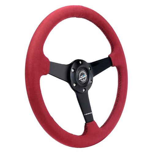 NRG Innovations® - 3-Spoke Perforated Suede Steering Wheel