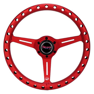 NRG Innovations® - 3-Spoke All Aluminum Extra Light Anadized Red Steering Wheel