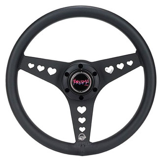 NRG Innovations® - 3-Spoke All Aluminum Steering Wheel with Heart Cut Out