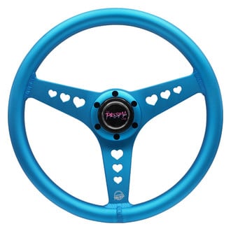 NRG Innovations® - 3-Spoke All Aluminum Blue All Aluminum Steering Wheel with Ergonomic Grip