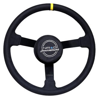 NRG Innovations® - 3-Spoke NASCAR Design Alcantara Reinforced Steering Wheel