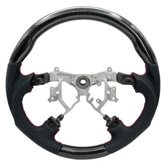 NRG Innovations® - OEM Steering Wheel, Carbon Fiber, Red Stitch