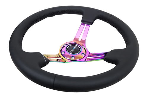 NRG Innovations® - 3-Spoke Reinforced Steering Wheel with Slits