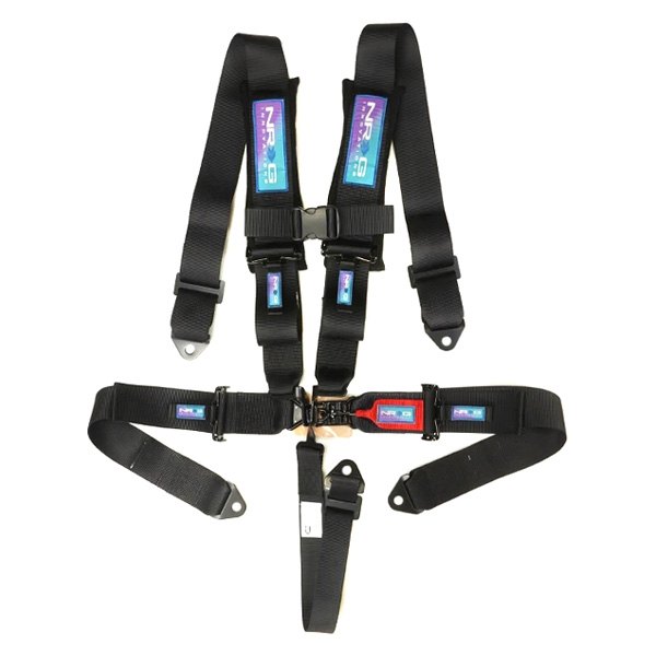 NRG Innovations® - 5-Point SFI Latch Link Seat Belt Padded Harness with 2" Submarine Strap, Black