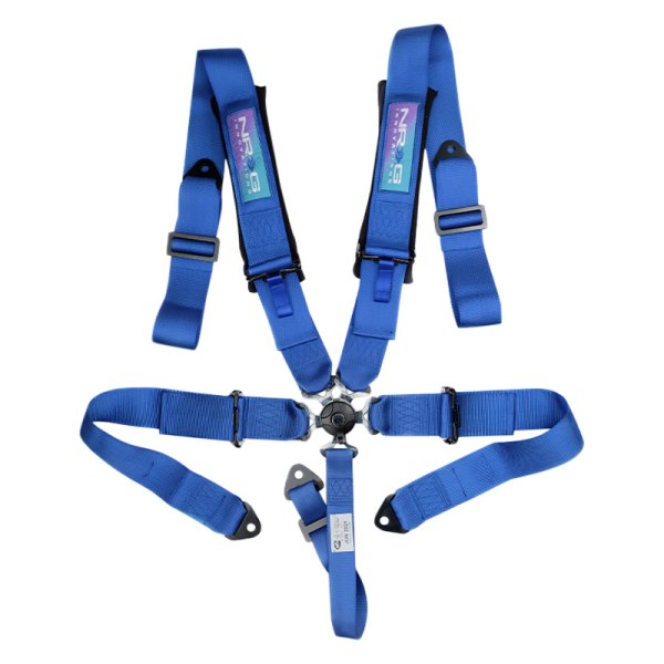NRG Innovations® - 5 Point SFI Camlock Seat Belt Harness with Pads, Blue