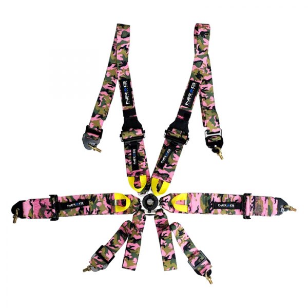 NRG Innovations® - 6-Point FIA Harness, Pink Camo