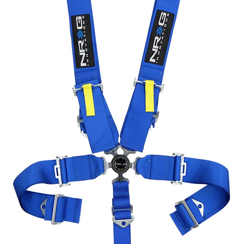 NRG Innovations® SBHRS5PCBL 5Point SFI Camlock Seat Belt Harness, Blue
