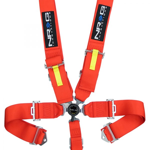 NRG Innovations® - 5-Point SFI Camlock Seat Belt Harness, Red