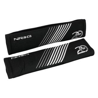 NRG Innovations® - 20 Year Anniversary 2.7" Harness Pads, Black with Silver Stitching