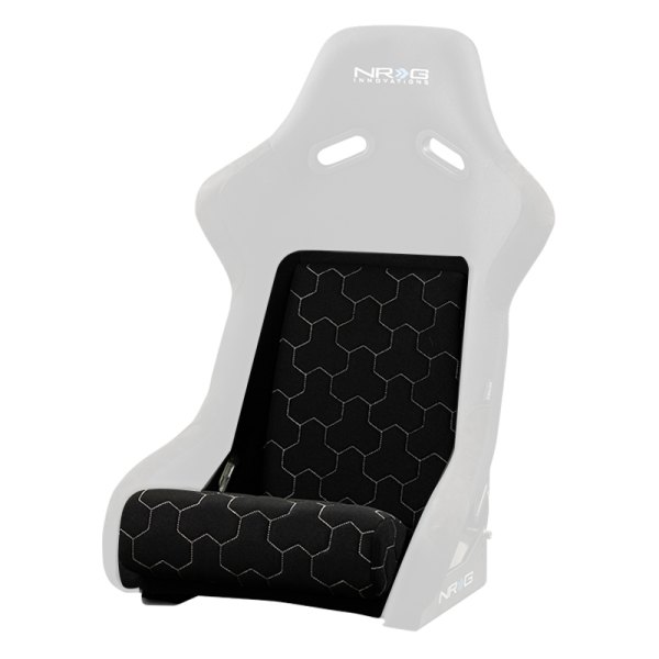 NRG Innovations® - FRP Bucket Geometric Hexagonal Seat Cushion, Black