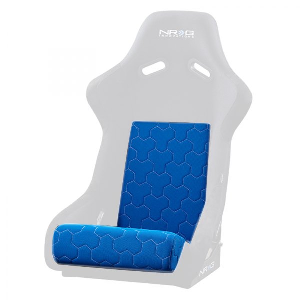 NRG Innovations® - FRP Bucket Geometric Hexagonal Seat Cushion, Blue