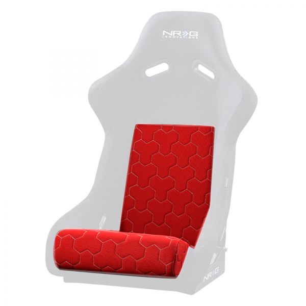 NRG Innovations® - FRP Bucket Geometric Hexagonal Seat Cushion, Red