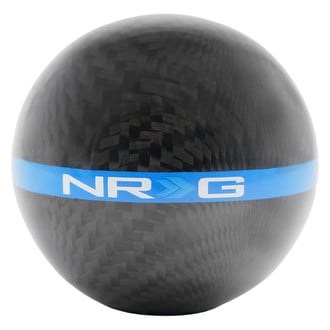 NRG Innovations® - Ball Style Heavy Weight Blue Carbon Fiber with Red Stripe Shift Knob