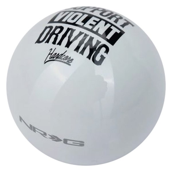 NRG Innovations® - Hardcore Collab Ball Style Heavy Weight White Shift Knob