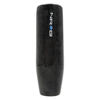 NRG Innovations® - Long Shifter Style Weighted Black Forged Carbon Fiber Shift Knob