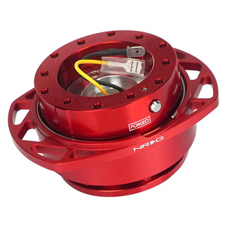 NRG Innovations® - 2.0 Gen Race Handle Red Quick Release with Red Cutout Ring