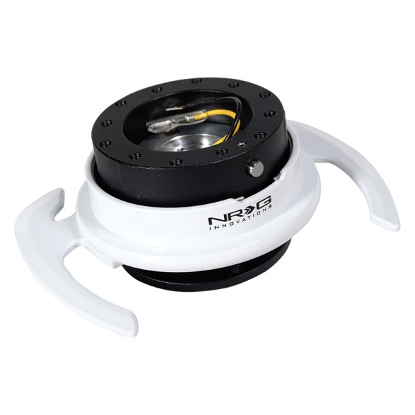 NRG Innovations® - 4.0 Gen Black Quick Release with White Ring and Handles