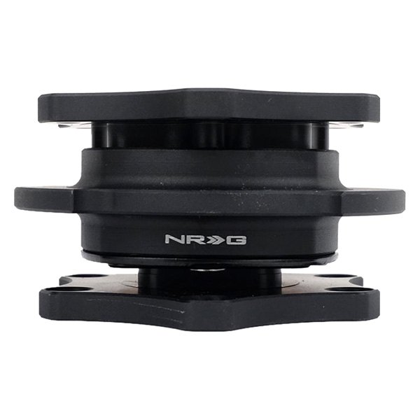 NRG Innovations® - SFI SPEC 42.1 Gen Matte Black Quick Release with Shiny Ring
